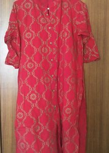 Elegant Red Printed Kurta