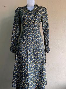 Floral Print Midi Dress 🎀