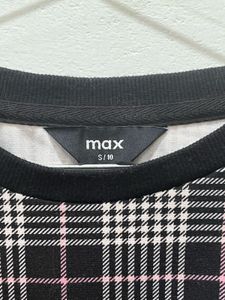 Max Black and White Plaid 'Exclusive' Top