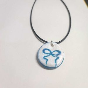 Blue Coquette Cord Necklace 🎀🌷