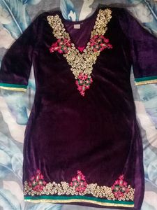 Velvet Purple Suit For Winter
