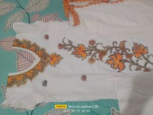 Embroidered Kurti Set With Dupatta