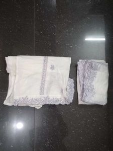 Off-white Colour Dress With Dupatta