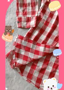 Cute Chex Red &amp; White Shirt 🍒