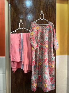 42 bust cotton kurta set for women