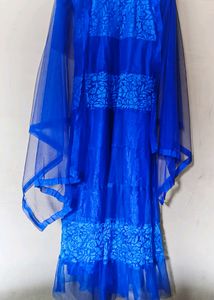 PRETTY BLUE LONG DRESS FOR WOMEN