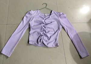 Ruched Lavender Top
