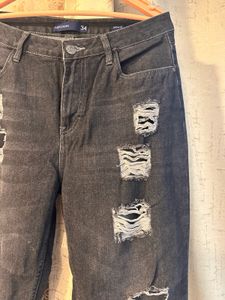 Tokyo Talkies Ripped Black Jeans, High Waist- 34