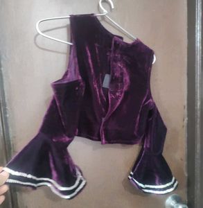 Velvet Party Crop Top high quality vel