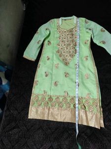 Green Embroidered Salwar Kameez