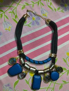 Blue Pendant Statement Necklace