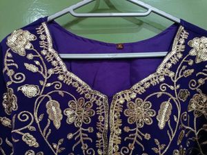 Elegant Purple Embroidered Kurta
