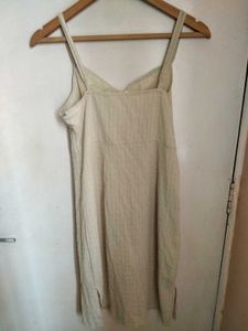 Beautiful Cream Mini Dress With Side Slits