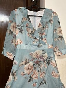 Floral Print Wrap Dress