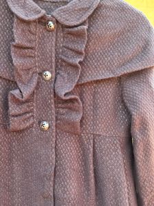 Chic Ruffled Collar Girls Coat