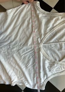 White Embellished Tank Top