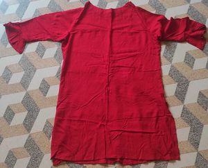 Red Embroidered Tunic