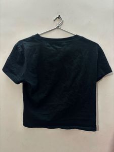 Black Basic Crop Top