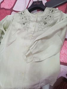 Elegant Embroidered Shirt For Women