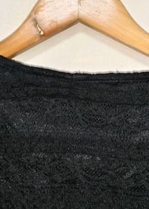 Trendy New  Elegant Black Lace Top