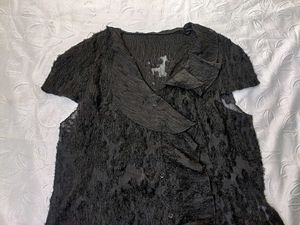 Y2k Ruffled Textured Shirt 🖤
