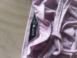 Lavender Ruffle Crop Top