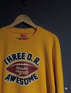 Yellow Graphic Print Sweatshirt