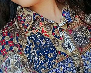 Patchwork Print Button-Up