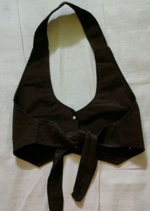 Brown Halter Top Vest