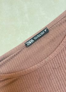 Brown Top - ZARA Casual Basic