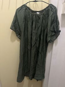 H&amp;M Green A-Line Dress