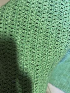 Green Crochet Mini Dress