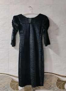 Elegant Black Velvet Dress