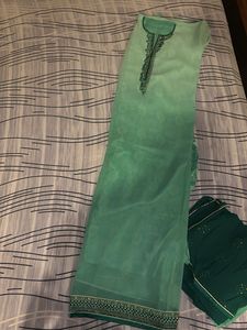 SALE New Sea Green Suit Material Unstitched