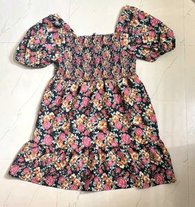 Floral Print Mini Dress