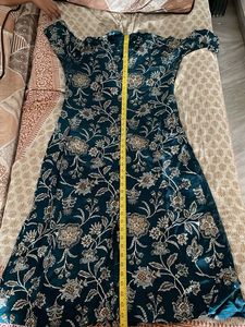 Floral Print Collar Neck Kurta