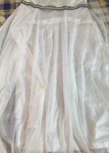 White Flared Anarkali Gown..price Drop