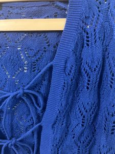 Blue Knit Cardigan