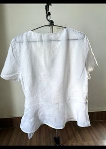 H&amp;M Wrap Up Linen Top
