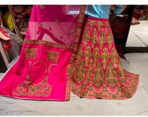 Pink Embroidered Lehenga Choli