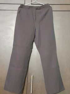 Burgandy Highwaisted Leg Trousers