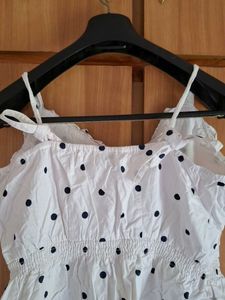 Polka Dot White Tank Top