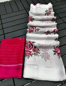 Floral Rose Print Saree