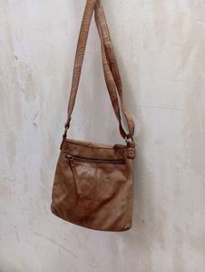 Vintage Leather Messenger Bag