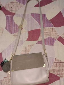 Long Strip Grey Side And Sling Bag