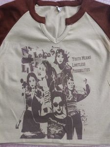 Graphic Print Long Sleeve Top