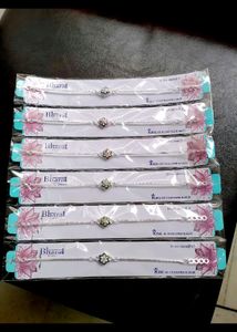 Silver Polished Rakhi Good Design