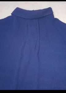 MANGO Women's Royal Blue Longline shirt