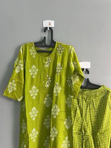 Green Kurta Set (L)