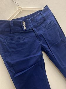Blue Cotton Pant